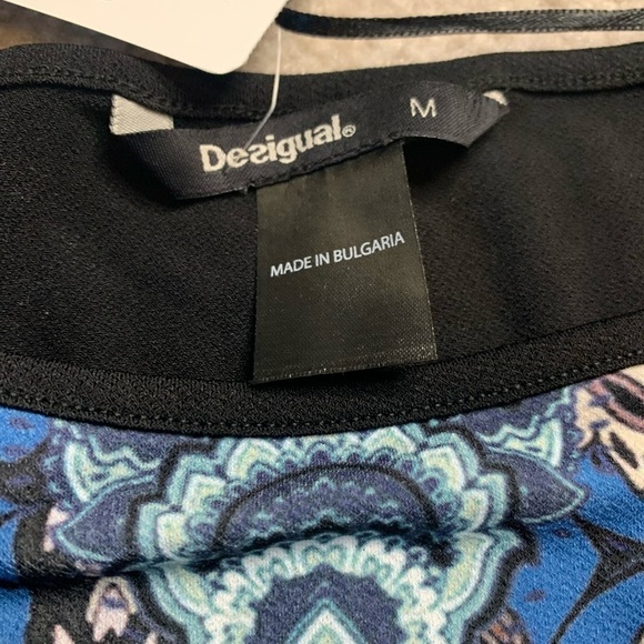 Desigual Yamina Mandala Shift Dress Women Medium Boho Rhinestone New With Tag - Picture 9 of 12